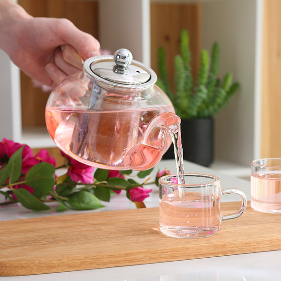 Pretty Glass Teapot with Infuser