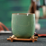 Cracking Retro Celadon Cups