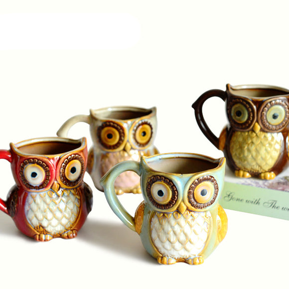 Detailed Owl Cups