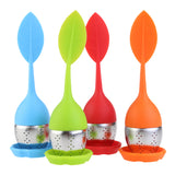 Leaf Shaped Silicone Handle Tea Infuser (4 PCS)