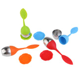 Leaf Shaped Silicone Handle Tea Infuser (4 PCS)