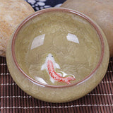 Beautiful Golden Fish Porcelain Cups