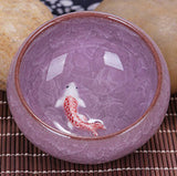 Beautiful Golden Fish Porcelain Cups