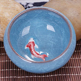 Beautiful Golden Fish Porcelain Cups